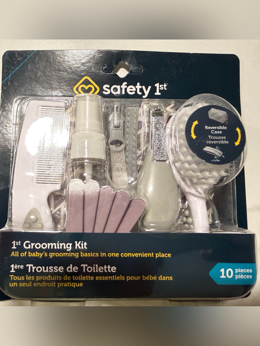 Baby Grooming Kit - White and Light Pink